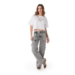 EFESIS - Jeans Wide Tiro Medio Mujer