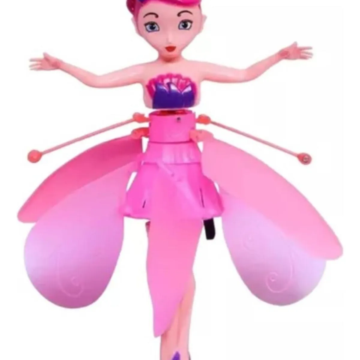 GENERICO - Hada Voladora Muñeca Princesa Recargable Con Censor Rosa