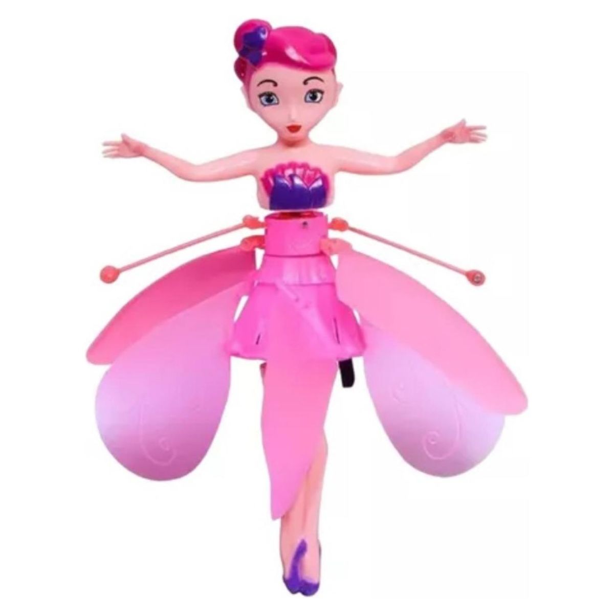 GENERICO - Hada Voladora Muñeca Princesa Recargable Con Censor Rosa