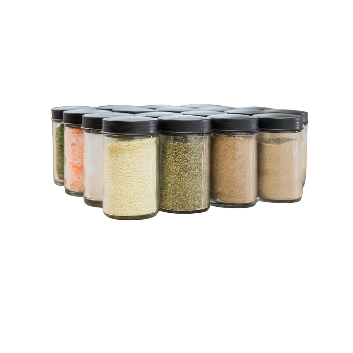 GENERICO - Especiero Condementero Giratorio Cocina Multiuso 18 Frascos Negro