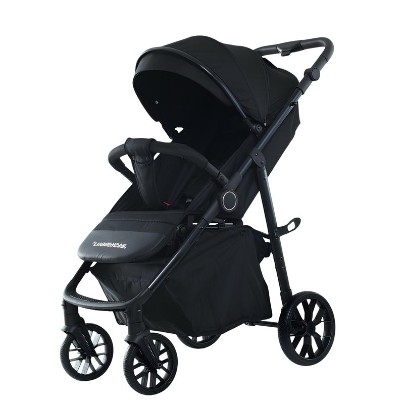 LUBABYCAS - Coche De Paseo Con Posa Vaso 4 Años Iron Negro LuBabycas