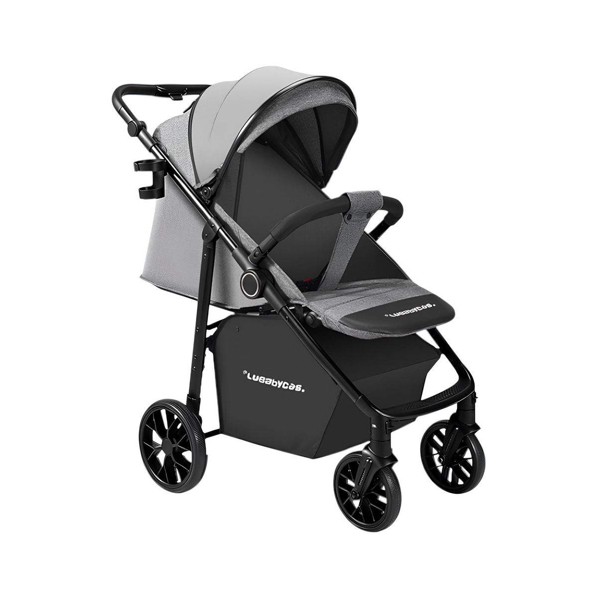 LUBABYCAS - Coche De Paseo Con Posa Vaso 4 Años Iron Gris LuBabycas