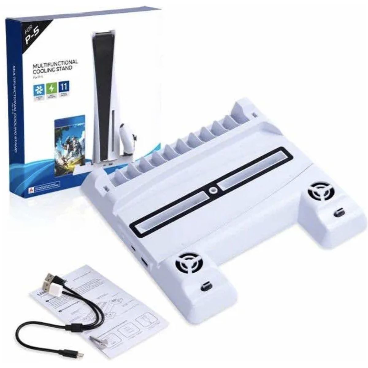ATLAS - Base De Carga Con Ventilador Para Ps5