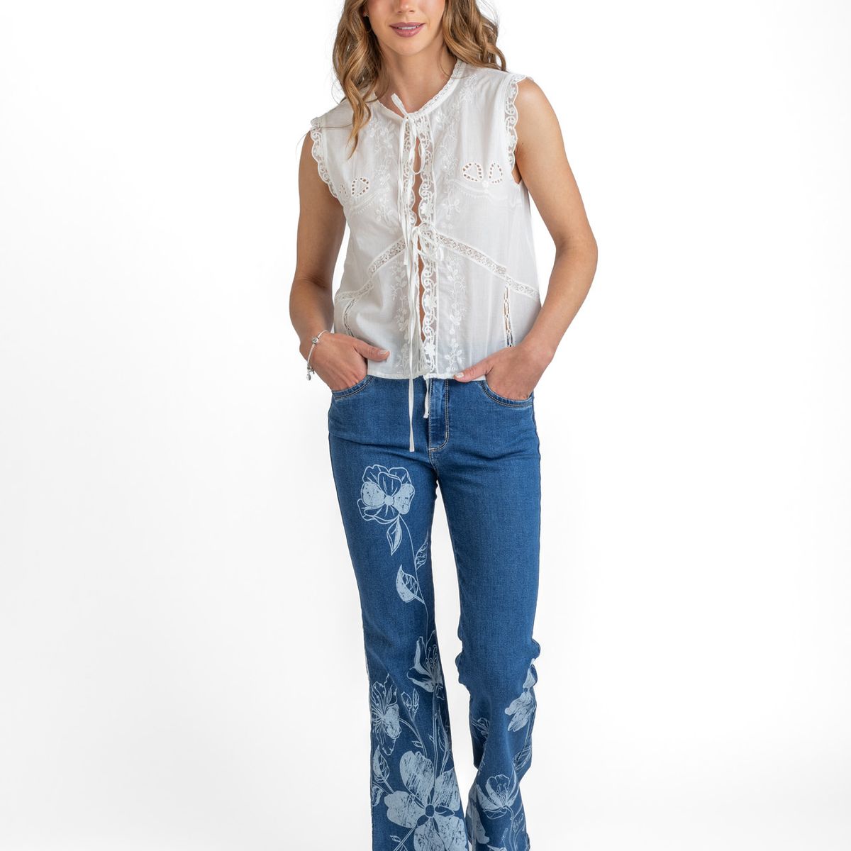 EFESIS - Jeans Flare Tiro Medio Mujer Efesis