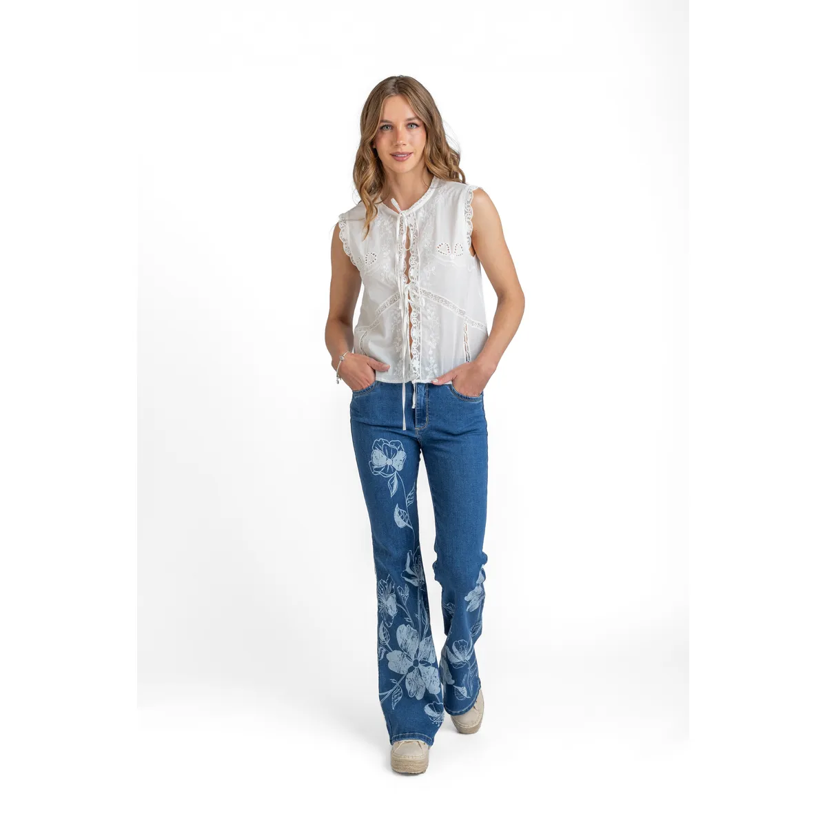 EFESIS - Jeans Flare Tiro Medio Mujer Efesis