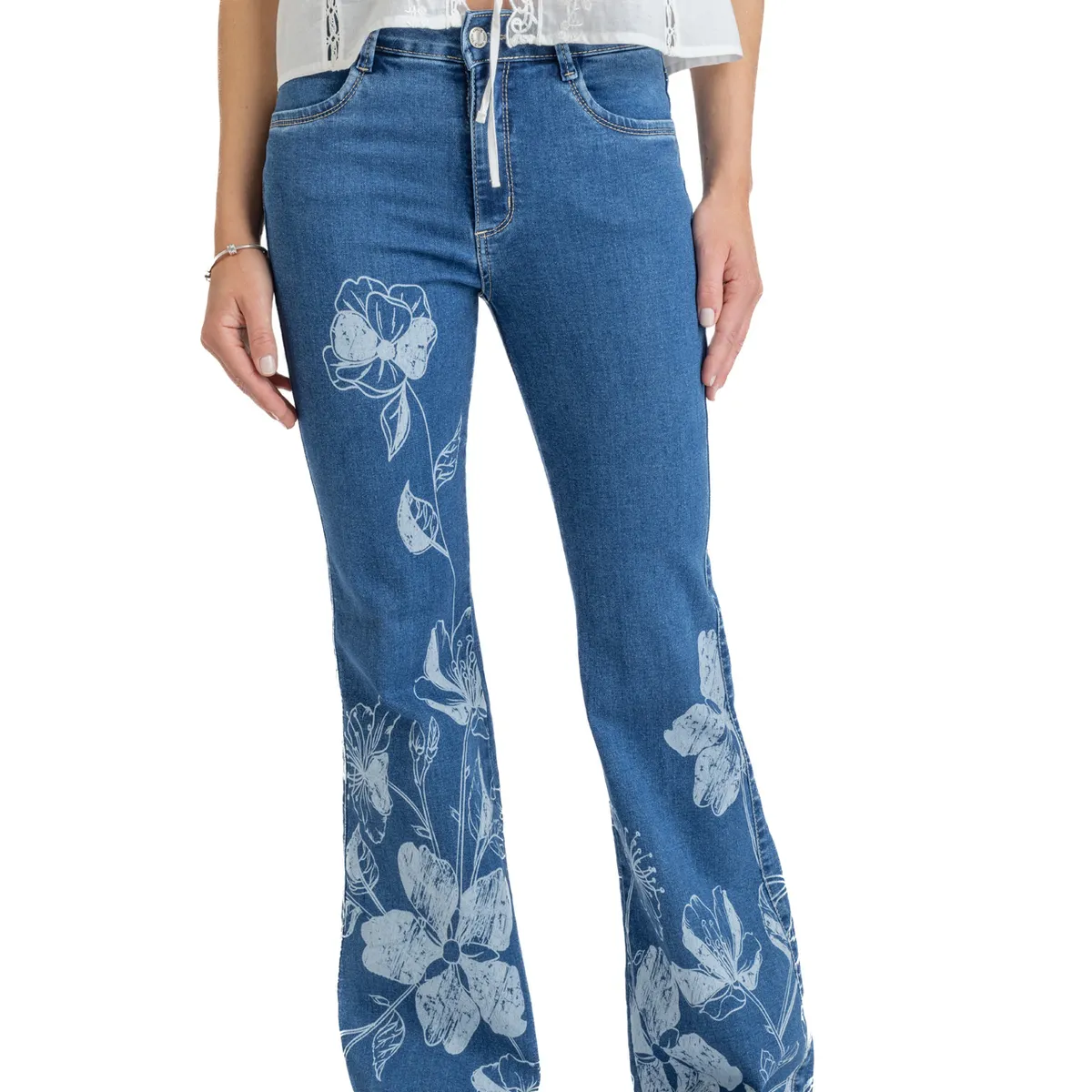 EFESIS - Jeans Flare Tiro Medio Mujer Efesis