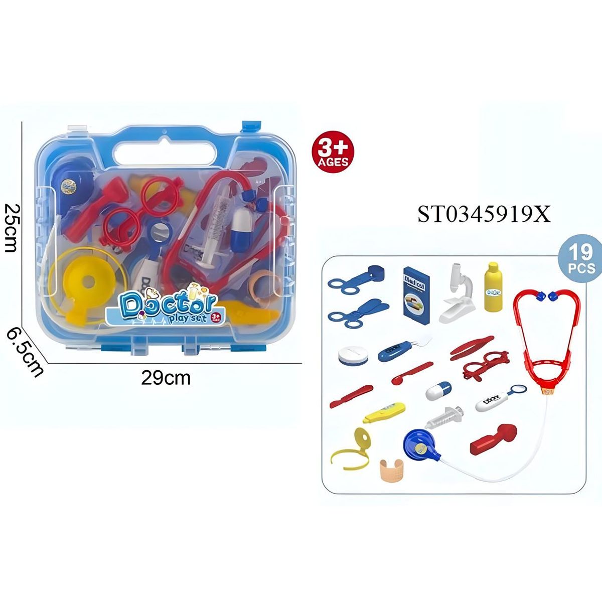 GENERICO - MALETA DE DOCTOR JUGUETE DE ROLES NIÑOS AZUL