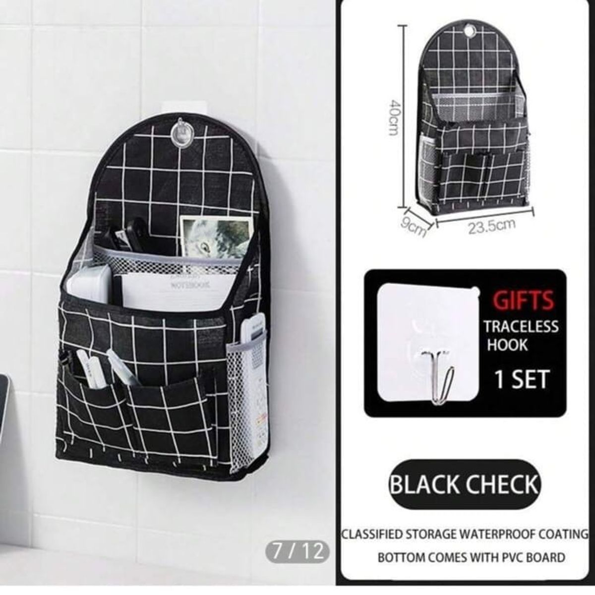 GENERICO - Bolsa De Almacenamiento Colgante Pared  23x10x40 Cm