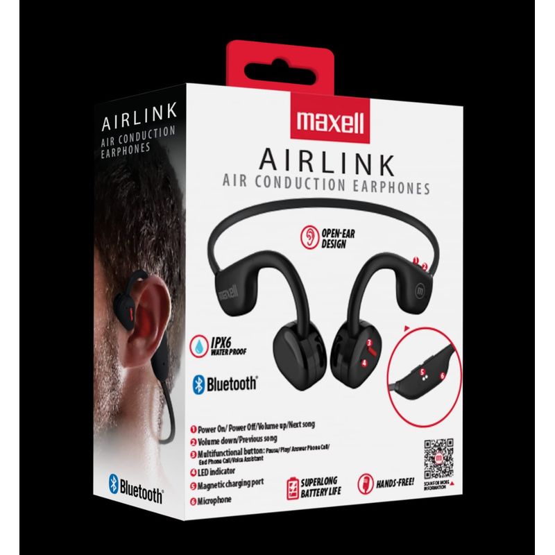 MAXELL - Audífonos Maxell Airlink EB-ALBT140 Negro 348564