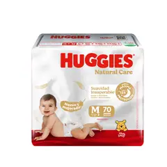 HUGGIES - Maleta Natural Care M 70 Unidades
