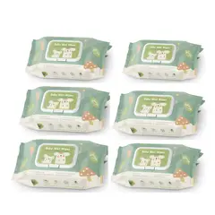 LUBABYCAS - Toallitas Húmedas Con Tapa Pack 6x80 Unidades
