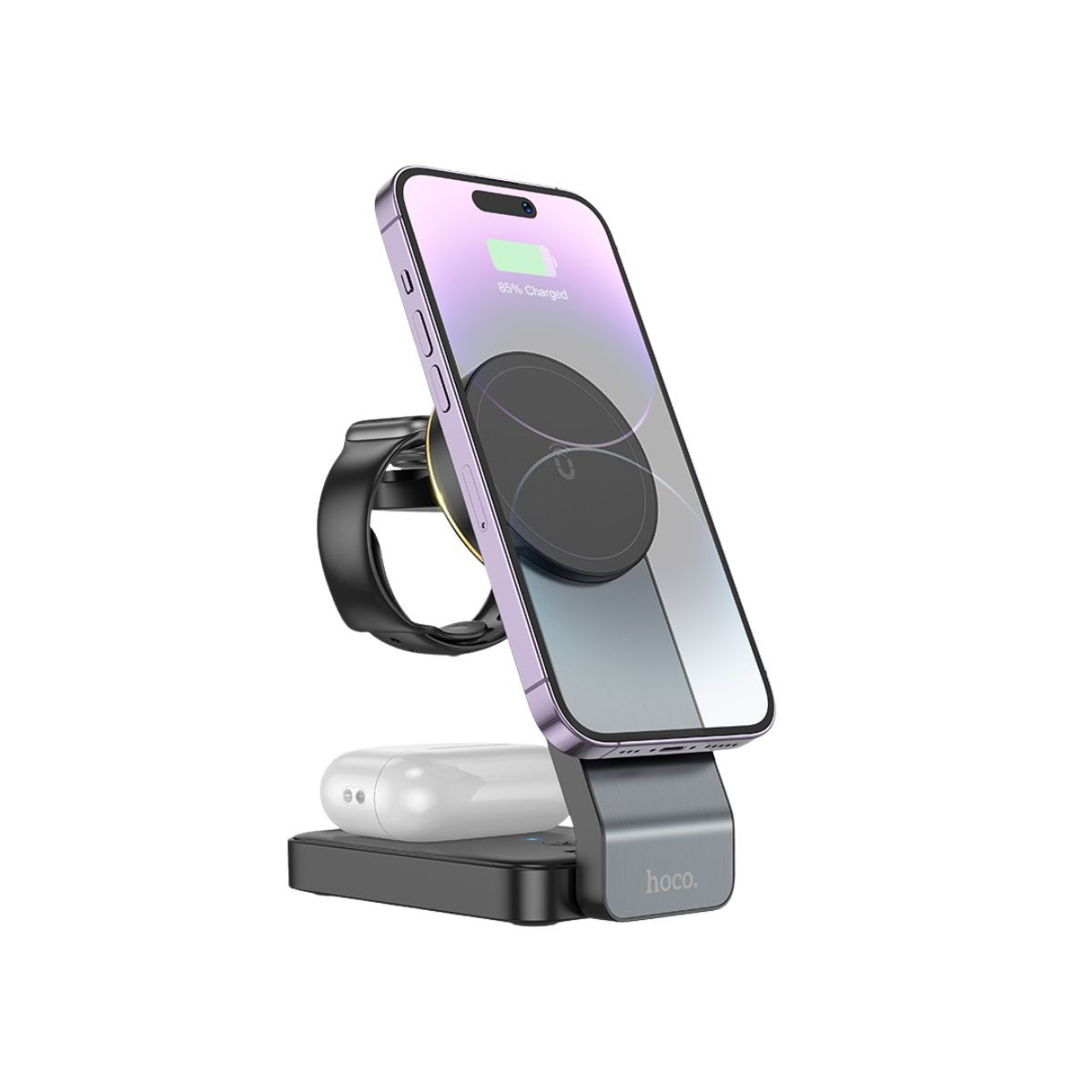 HOCO - Estación De Carga Inalámbrica Magsafe 3 En 1 Hoco Cq3