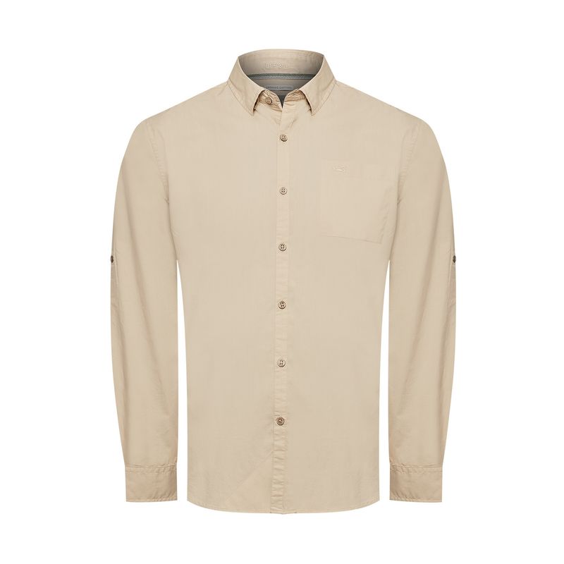 ROCKFORD - Camisa Algodón Orgánico Hombre Galiton Café ROCKFORD