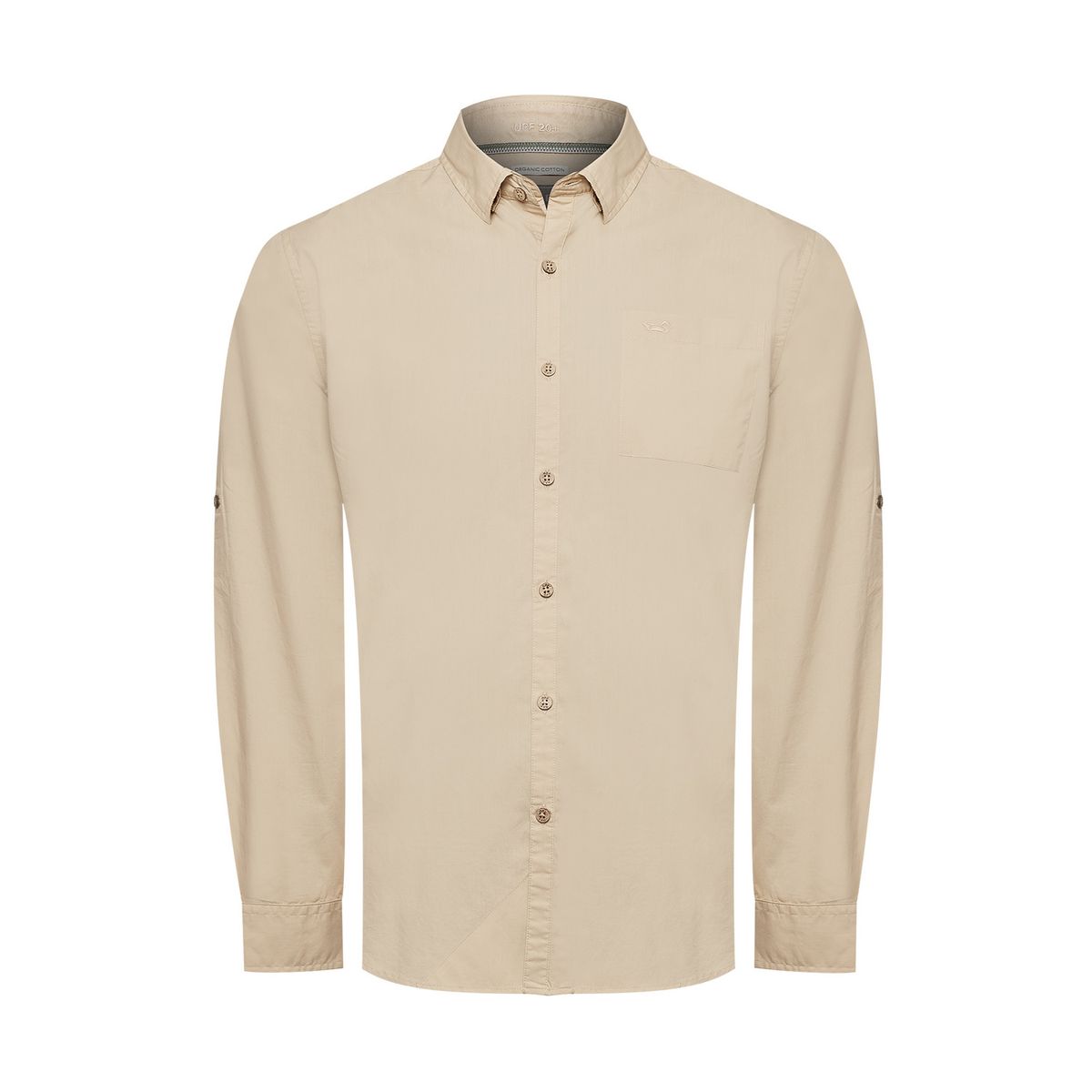 ROCKFORD - Camisa Algodón Orgánico Hombre Galiton Café ROCKFORD