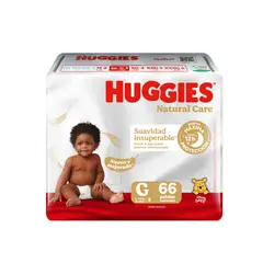 HUGGIES - Maleta Natural Care G 66 Unidades