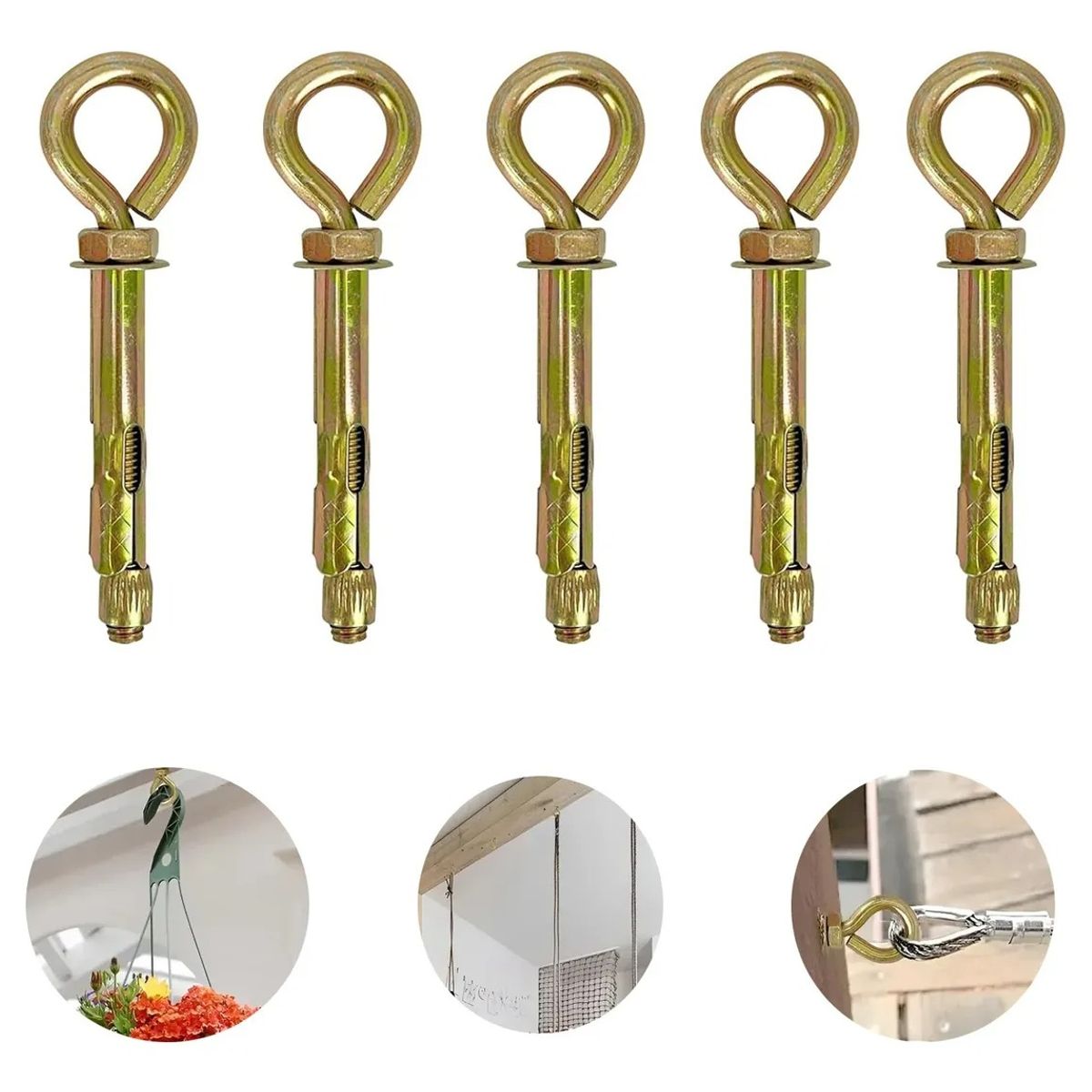 GENERICO - Pack 10 Para Anclaje Cancamo Cerrado Metrico M10 X 60 Mm