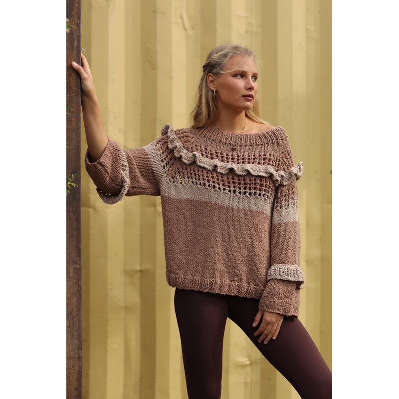 CALEDONIA LABEL - SWEATER AZTECA - ALGODÓN MARRÓN