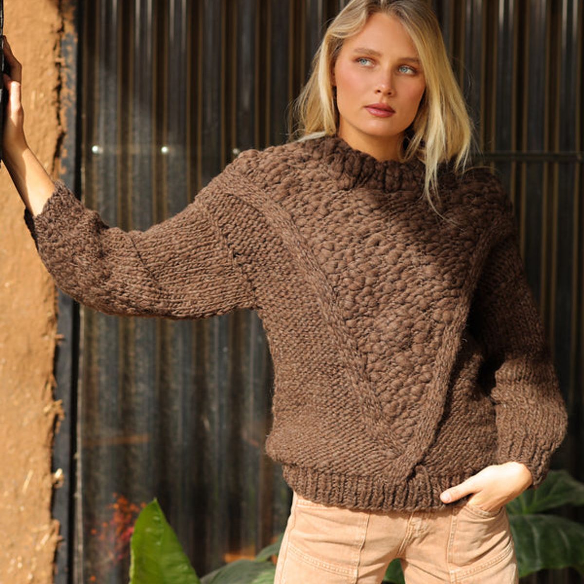 CALEDONIA LABEL - SWEATER NEVES - MERINO MARRÓN