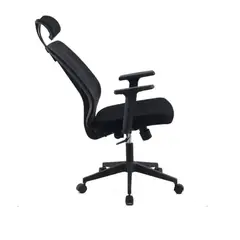 GENERICO - Silla De Escritorio Cuba Alta Brazo Reg Y Cabecero Form Color Negro