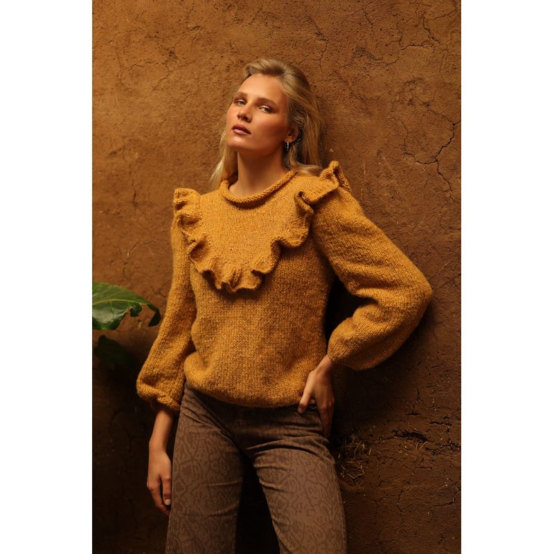 CALEDONIA LABEL - SWEATER CROISSANT - OCRE