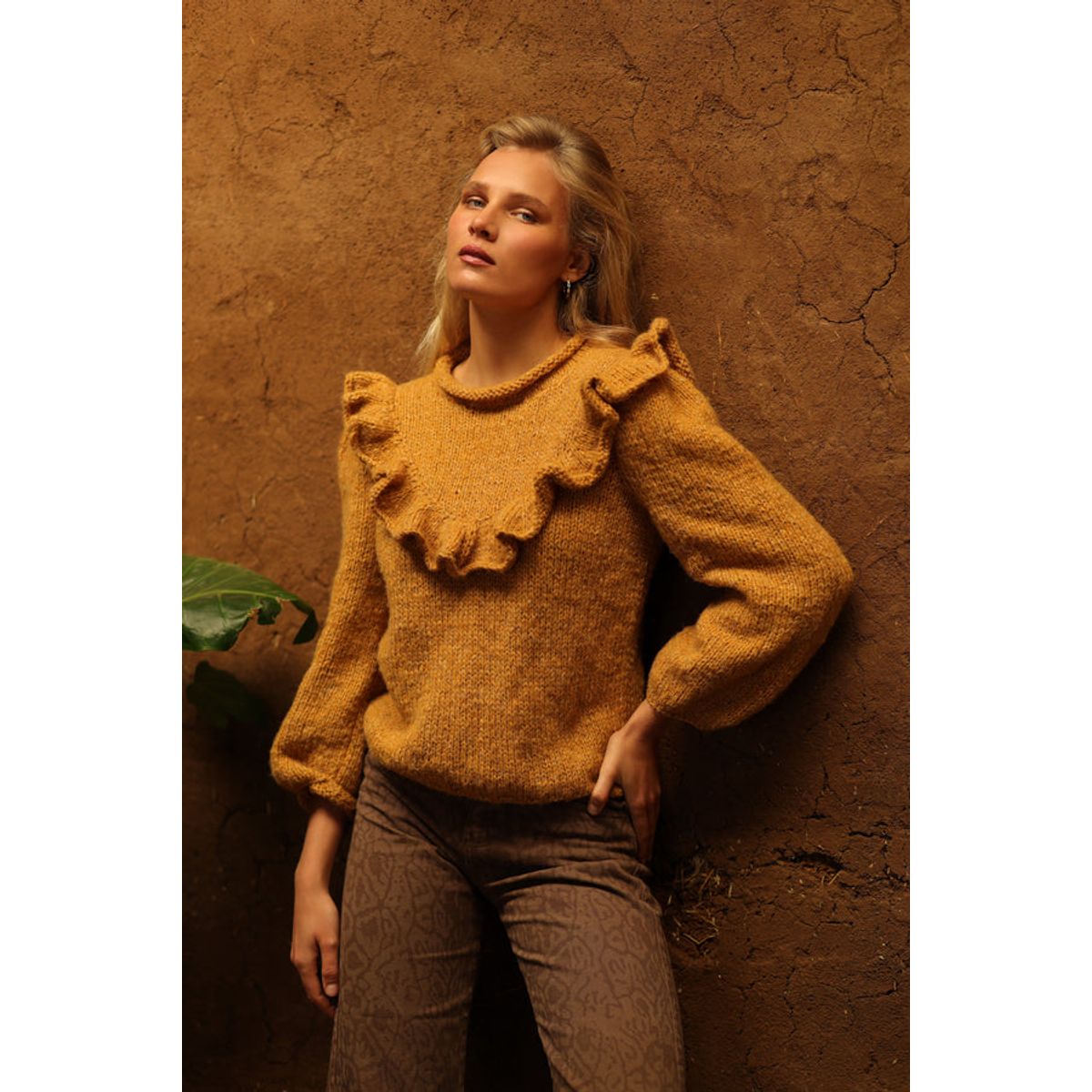 CALEDONIA LABEL - SWEATER CROISSANT - OCRE