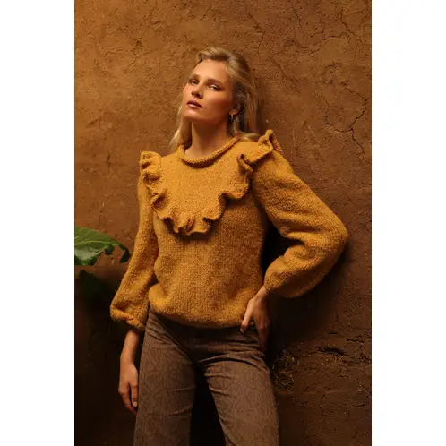 CALEDONIA LABEL - SWEATER CROISSANT - OCRE