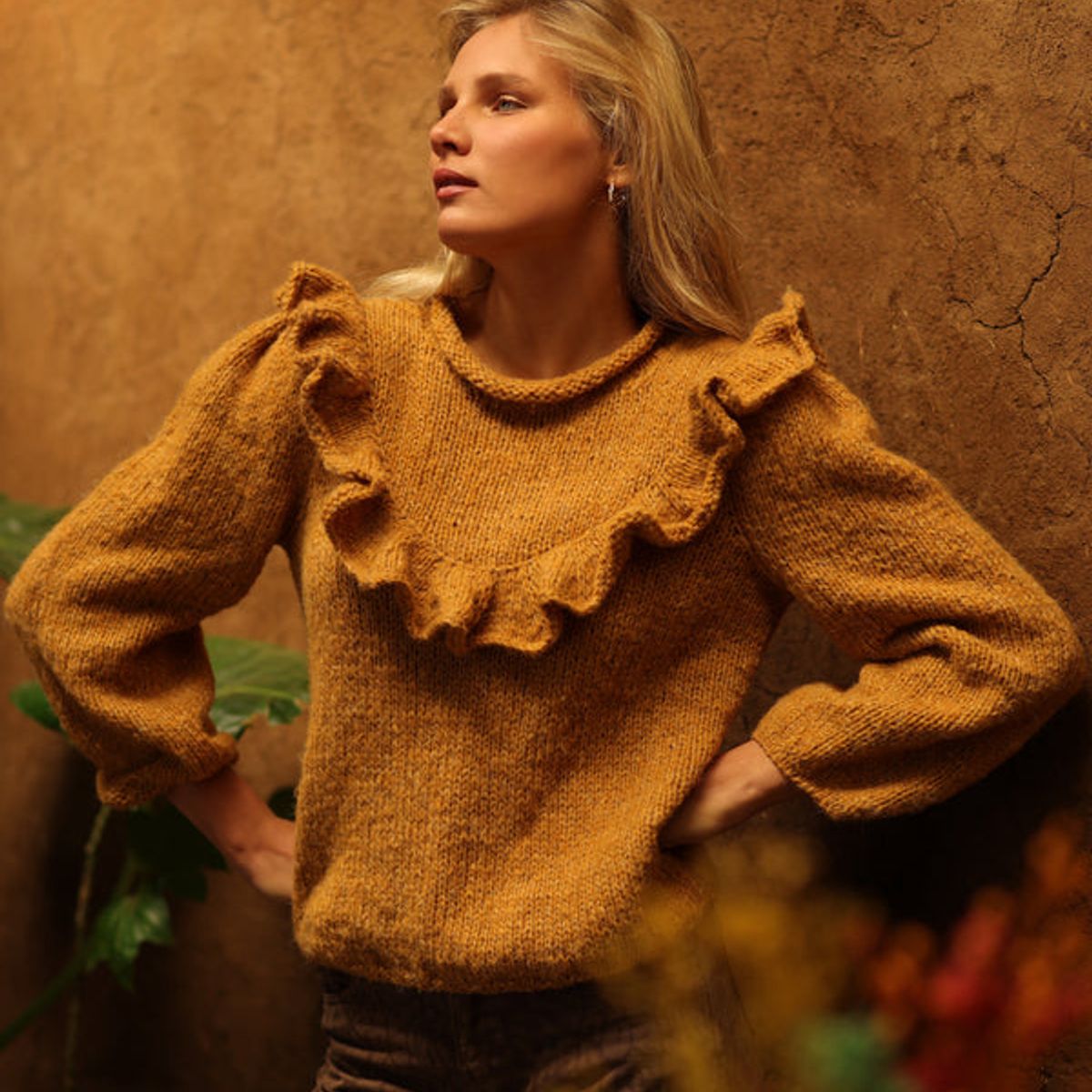 CALEDONIA LABEL - SWEATER CROISSANT - OCRE