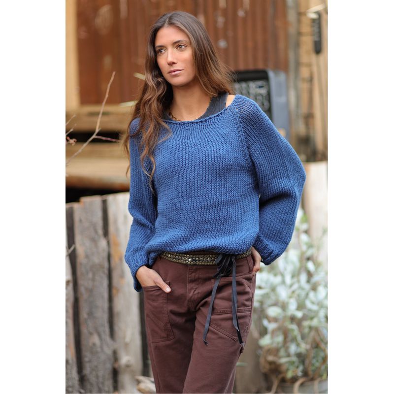 CALEDONIA LABEL - Sweater Runa Azul Mujer