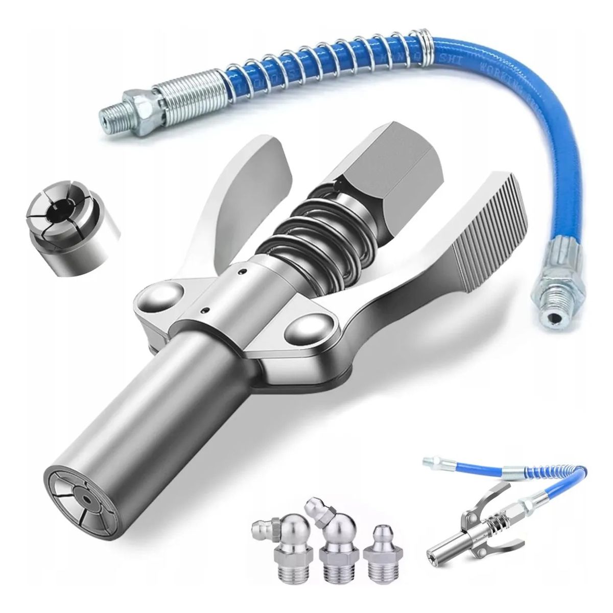 GENERICO - Boquilla Engrasadora Manual Herramientas Con Mangueras