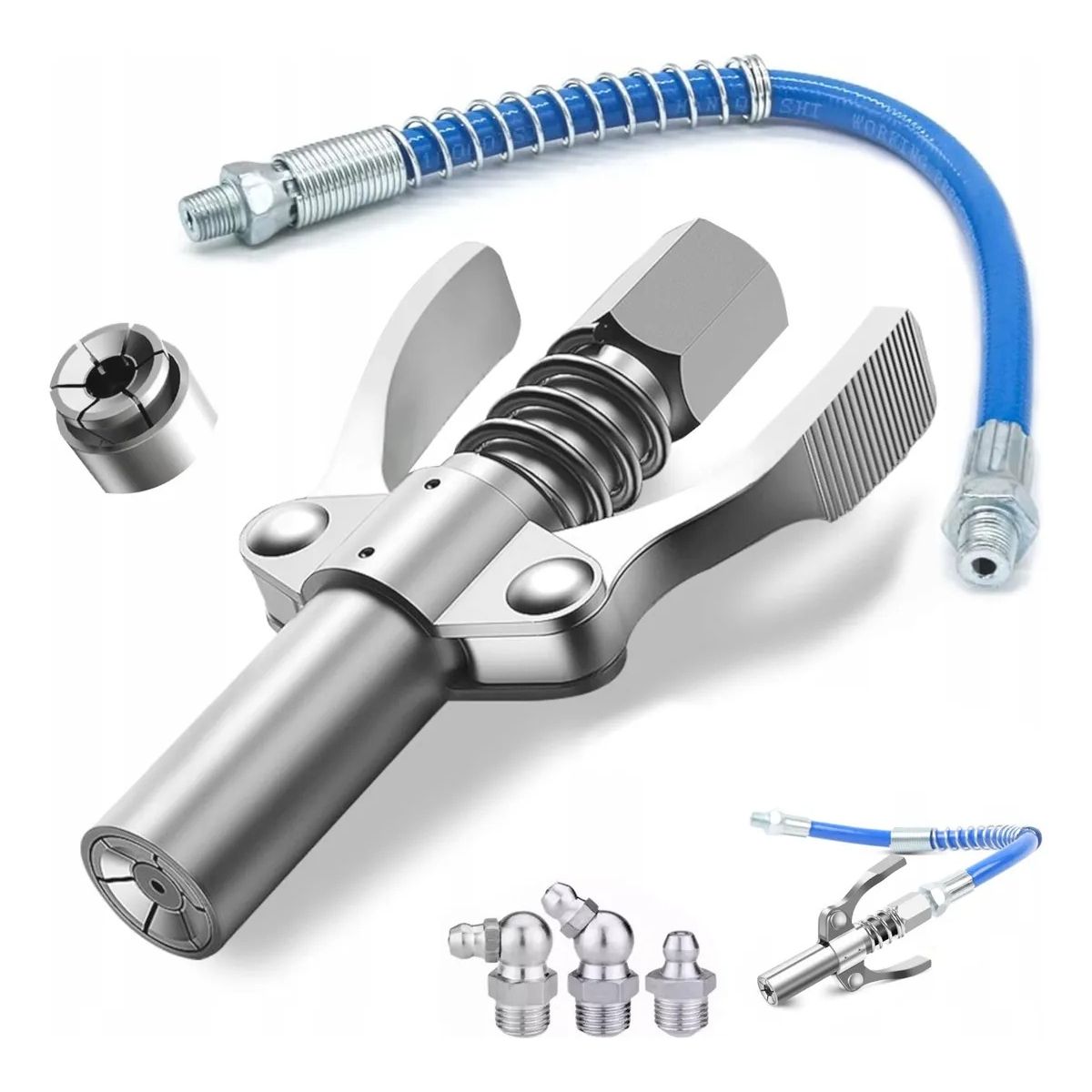 GENERICO - Boquilla Engrasadora Manual Herramientas Con Mangueras