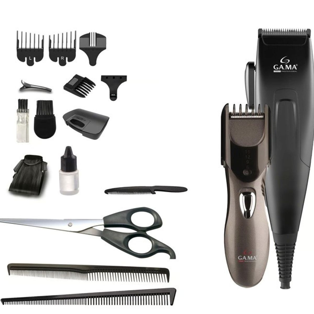 GAMA - Cortapelos Clipper + Trimmer Gama Gm566-RW 29 Piezas