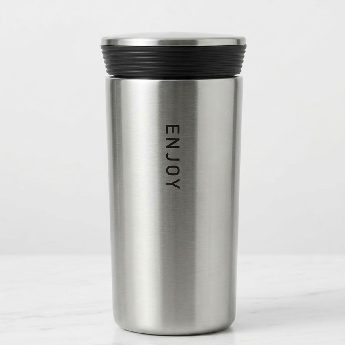 GENERICO - VASO TERMICO MUG DE ACERO INOXIDABLE TE - CAFE 300 ml - PLATEADO