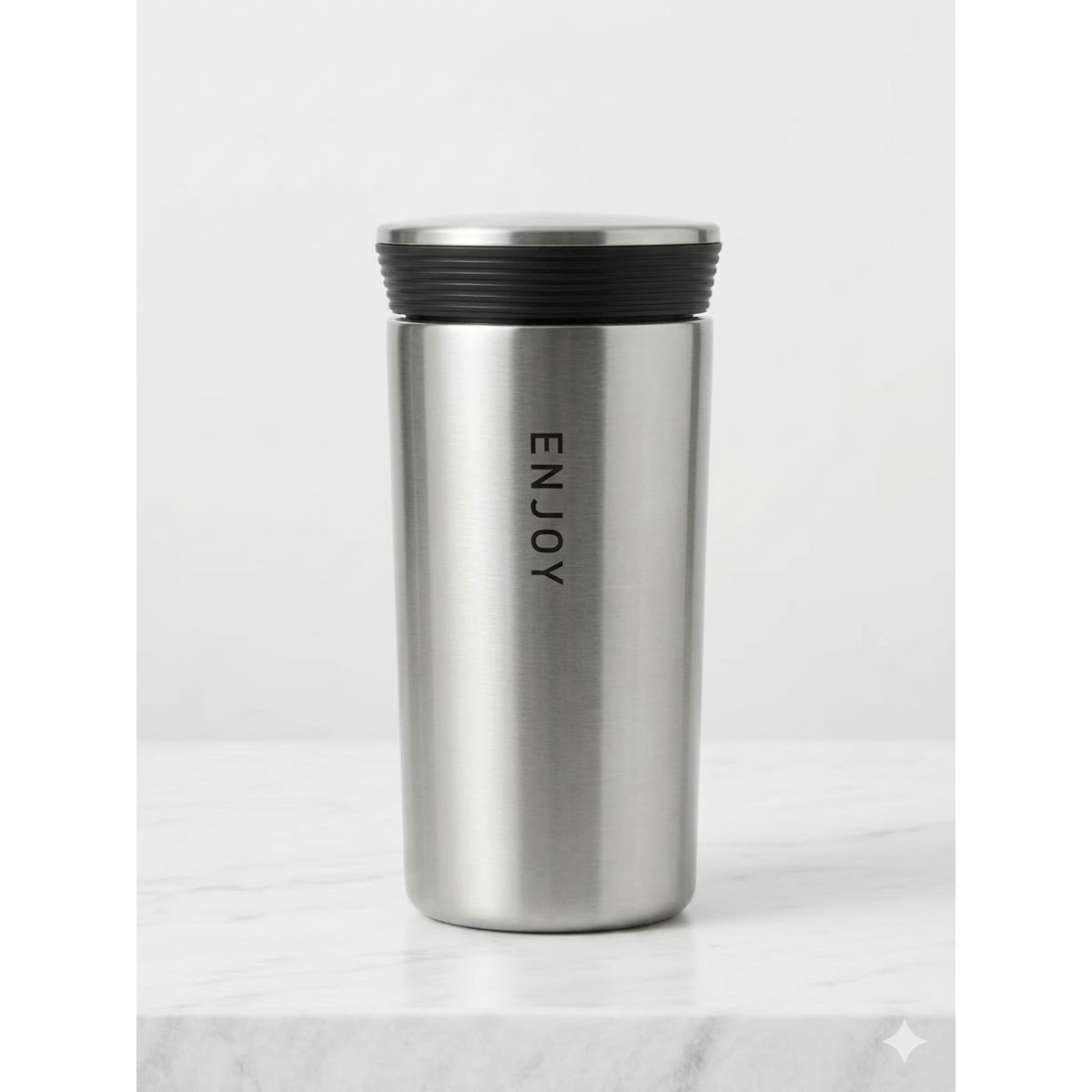 GENERICO - VASO TERMICO MUG DE ACERO INOXIDABLE TE - CAFE 300 ml - PLATEADO