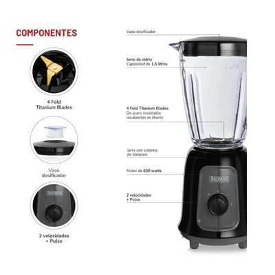 Imagen 2 del producto LICUADORA TH-330V NEGRA