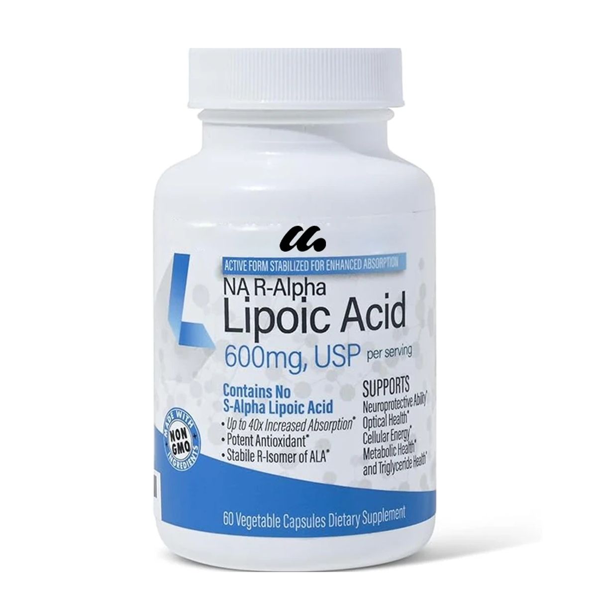 GENERICO - Acido Alfa Lipoico R Alpha Lipoic Acid 600mg 60 Caps