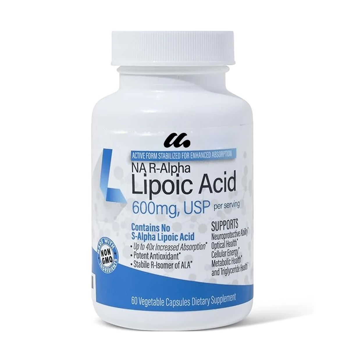 GENERICO - Acido Alfa Lipoico R Alpha Lipoic Acid 600mg 60 Caps