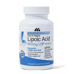 GENERICO - Acido Alfa Lipoico R Alpha Lipoic Acid 600mg 60 Caps