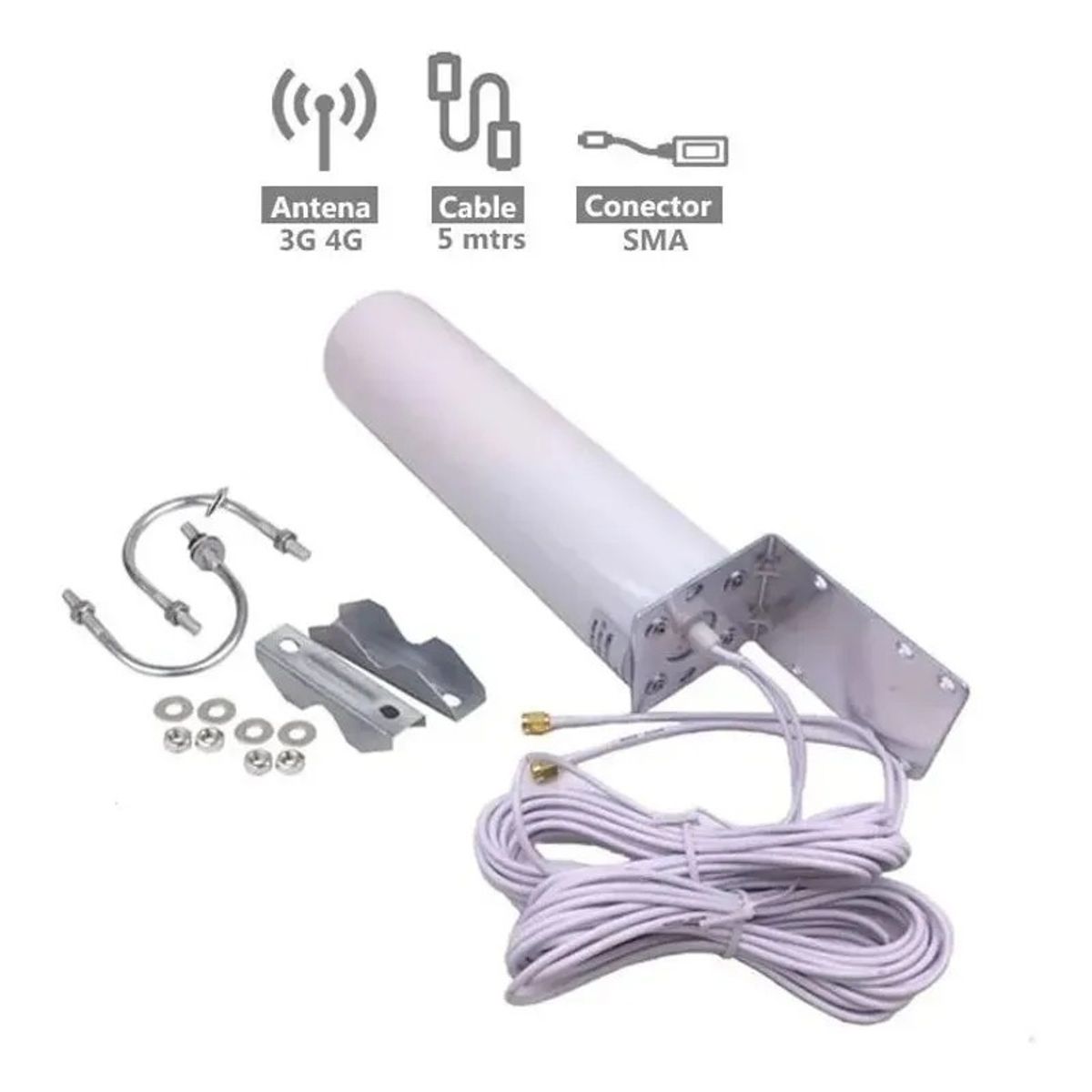 GENERICO - Antena Exterior Interior 4g 3g Modem para Huawei Zte Conector Sma