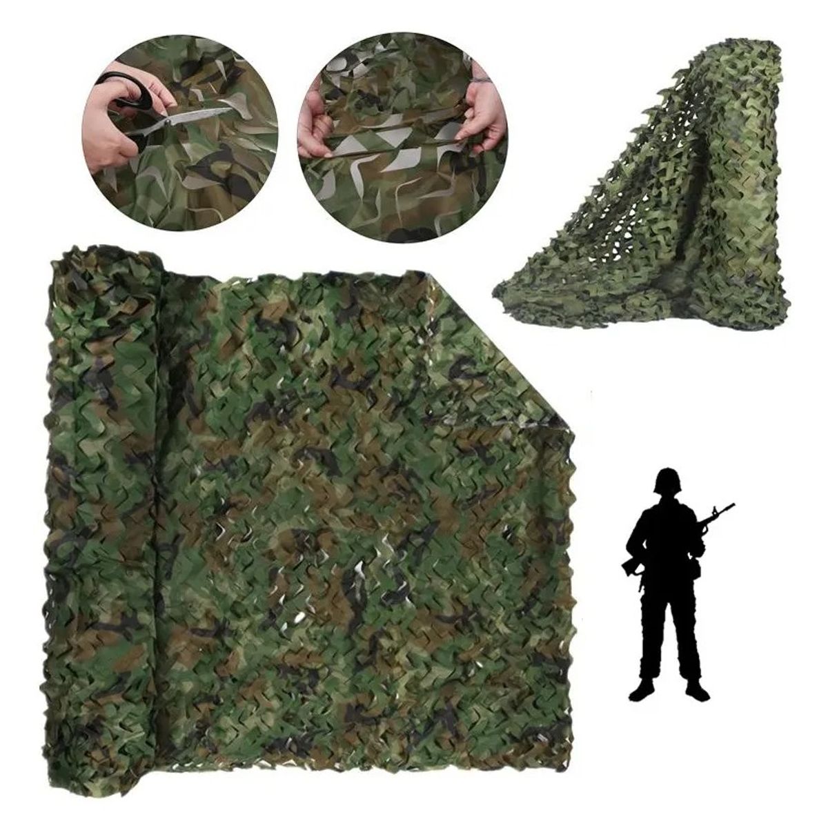 GENERICO - Red Malla Camuflaje Militar Airsoft Caza Red Toldo De 3x2mts