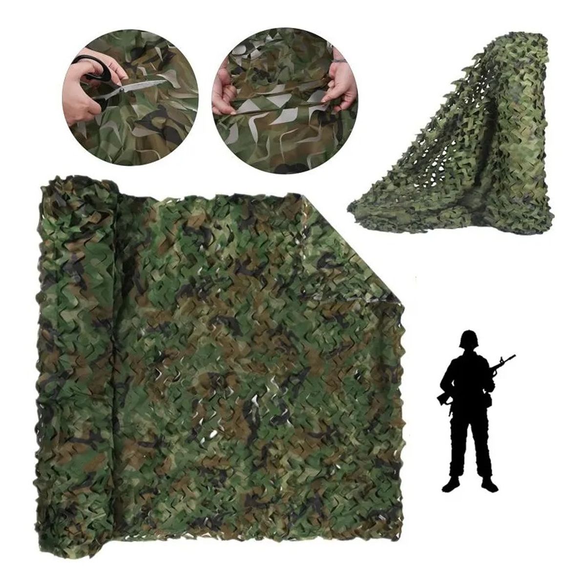 GENERICO - Red Malla Camuflaje Militar Airsoft Caza Red Toldo De 3x2mts