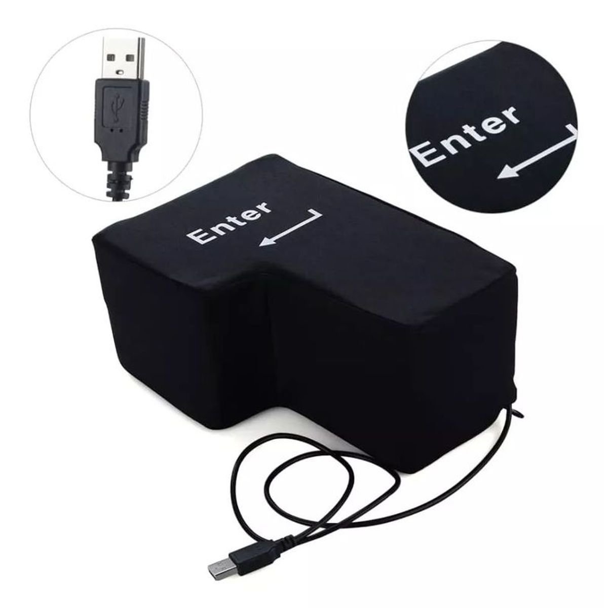 GENERICO - Tecla Enter Gigante Antiestrés Usb Para Computadora Almohada