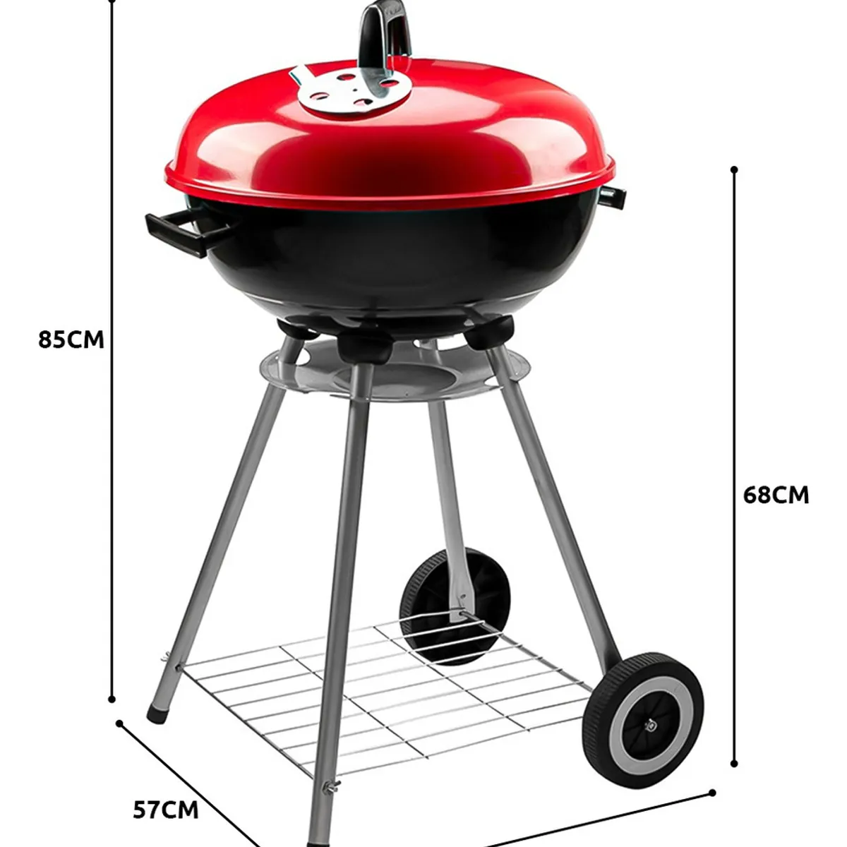 U BUY - Parrilla Redonda 85cm Parrillas A Carbon Móvil Para Asados