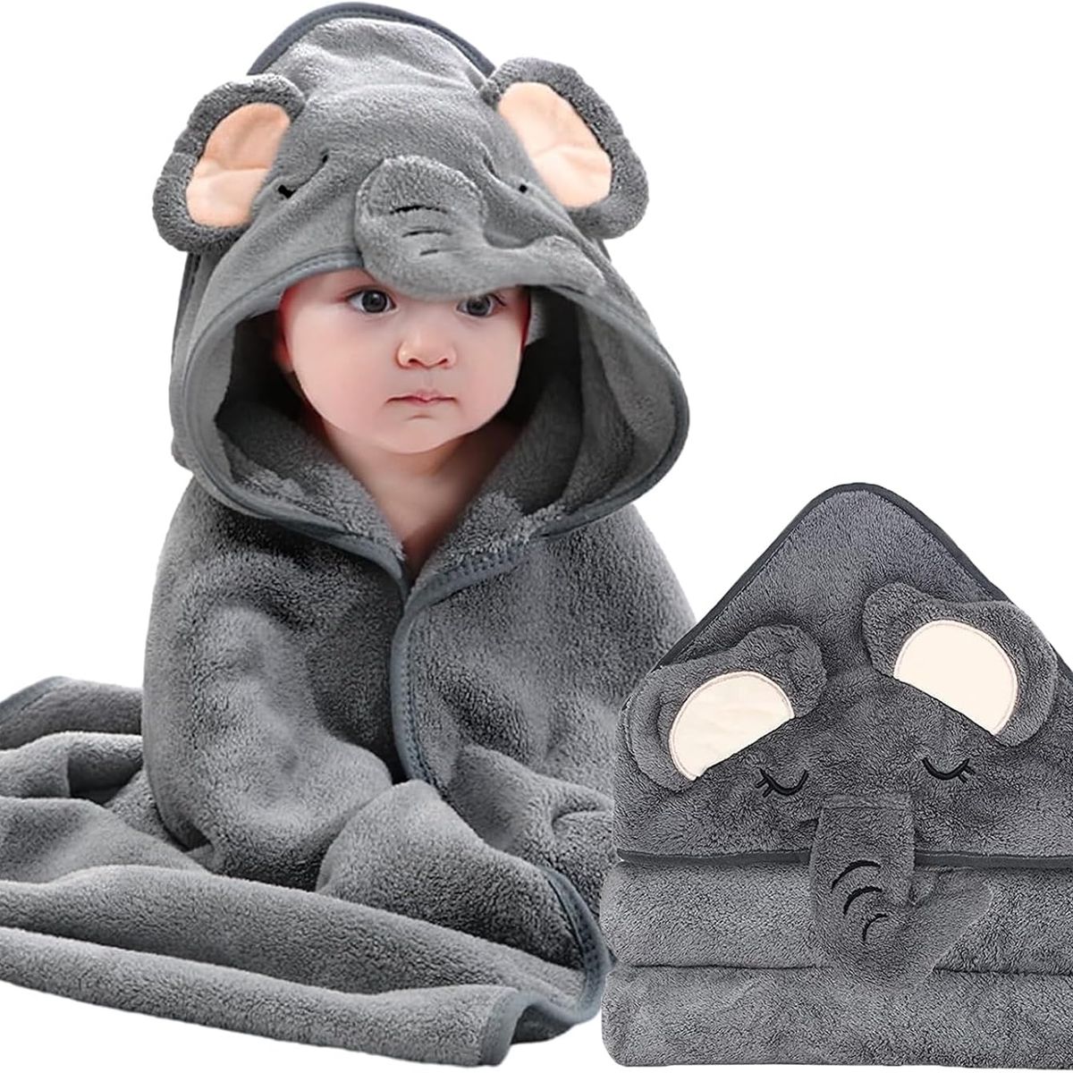 KUANGYE - Toallas De Baño Algodón Cómodo Con Capucha Para Niños