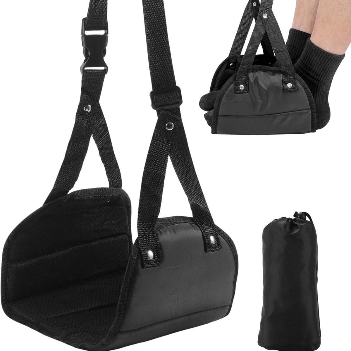 KUANGYE - Apoya Pies Para Viajes Avión Bus Reposapiés Portátil