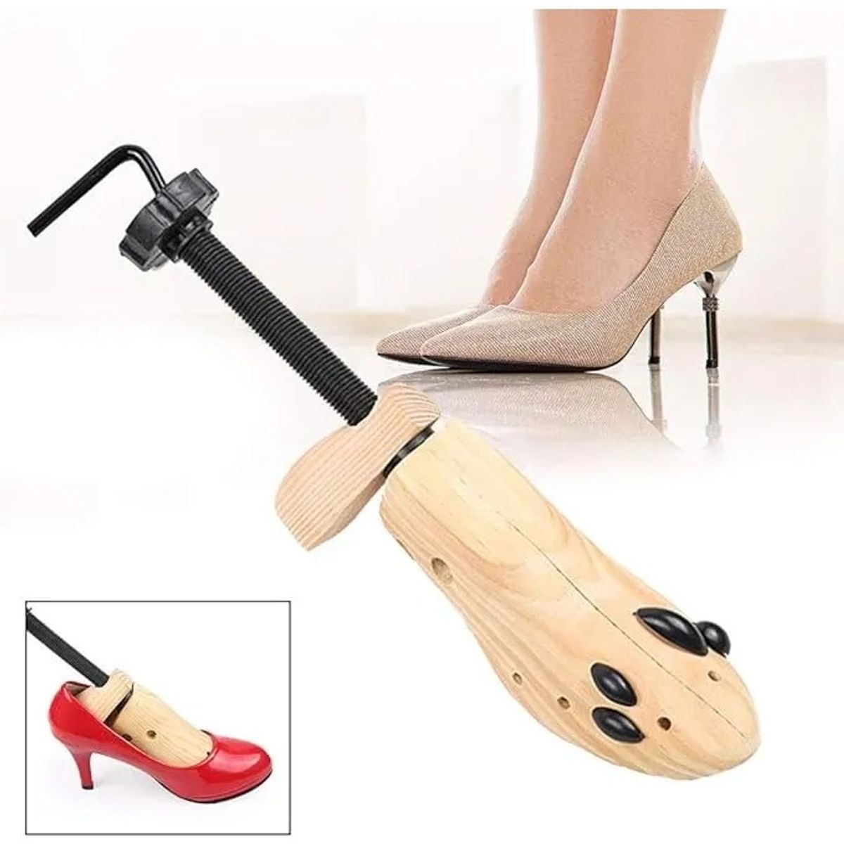 GENERICO - Ensanchador De Zapatos De Plástico Ajustable Para Universal