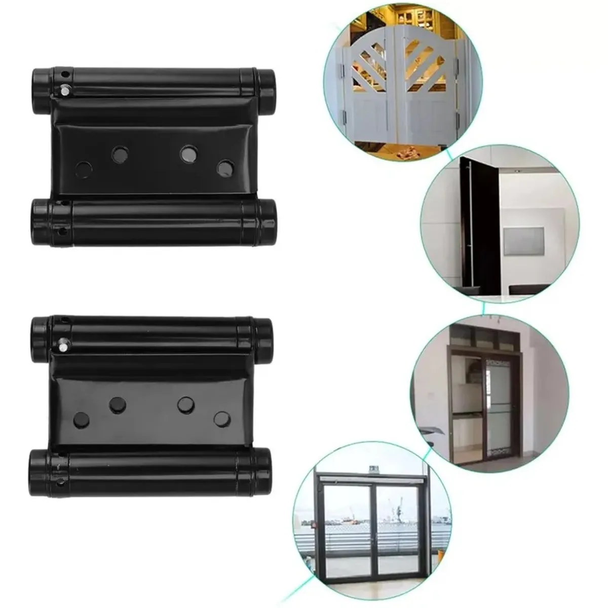 GENERICO - Bisagra Vaiven Single Negra 3 PuLG 2 Und