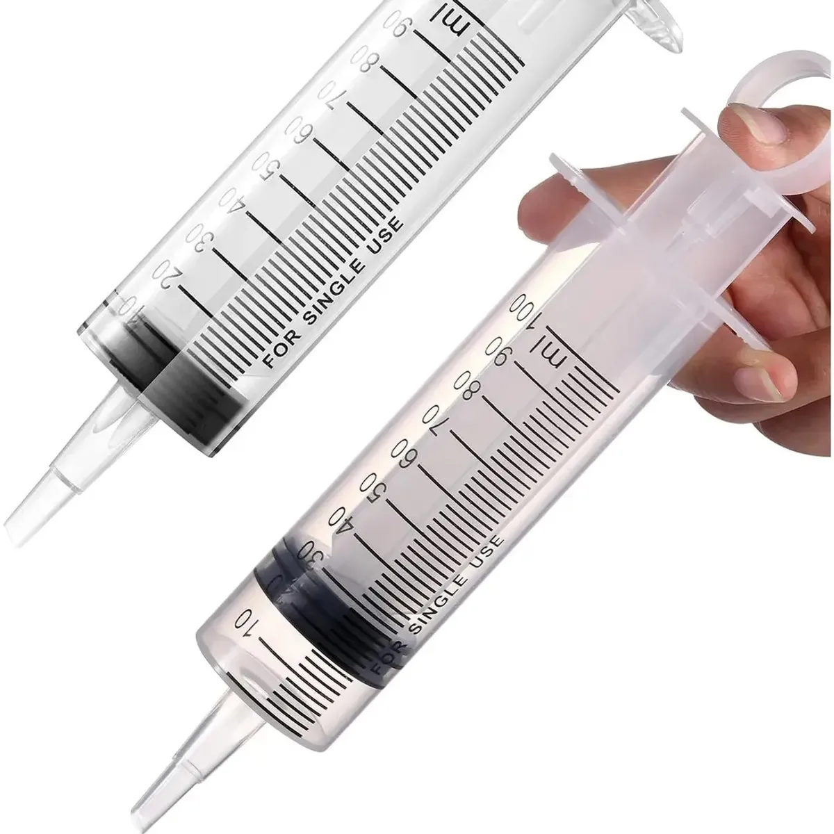 GENERICO - 2 Jeringas Grandes De Plástico Para Laboratorios Científicos