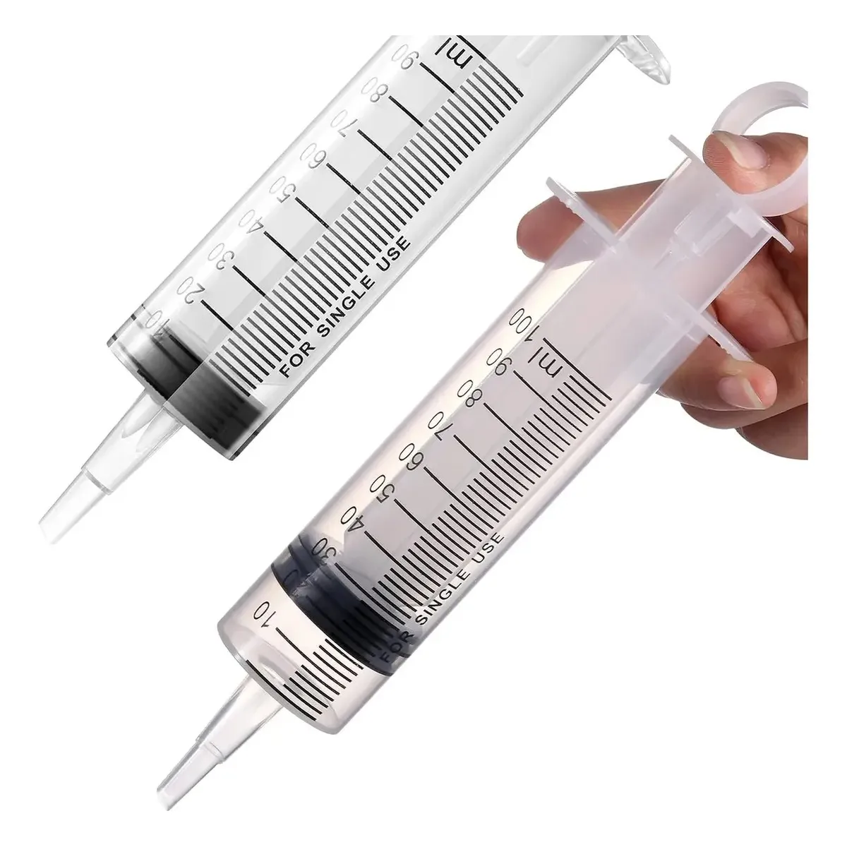 GENERICO - 2 Jeringas Grandes De Plástico Para Laboratorios Científicos