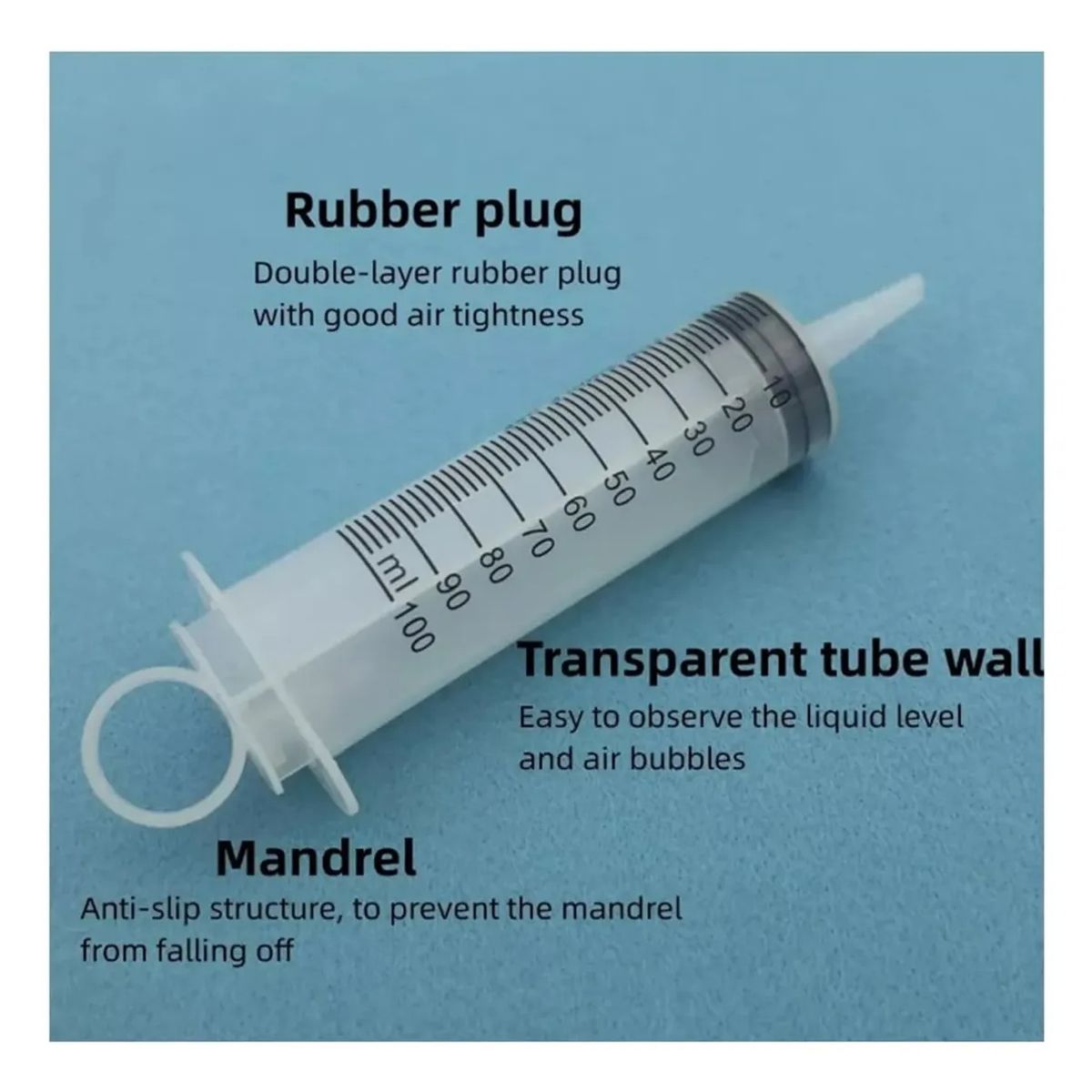 GENERICO - 2 Jeringas Grandes De Plástico Para Laboratorios Científicos