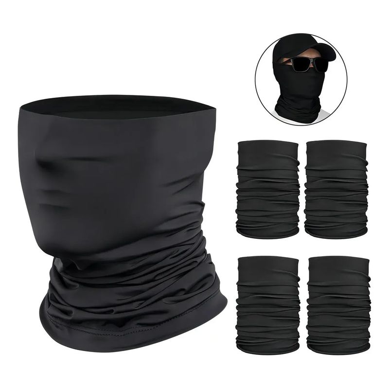 KUANGYE - Pack 30 Bandana máscara, Cacería, Moto, Pesca, Ciclismo Negro